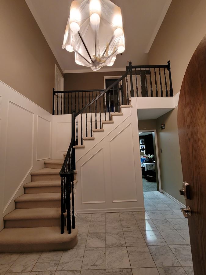 Residential interior painting — stairway transformation